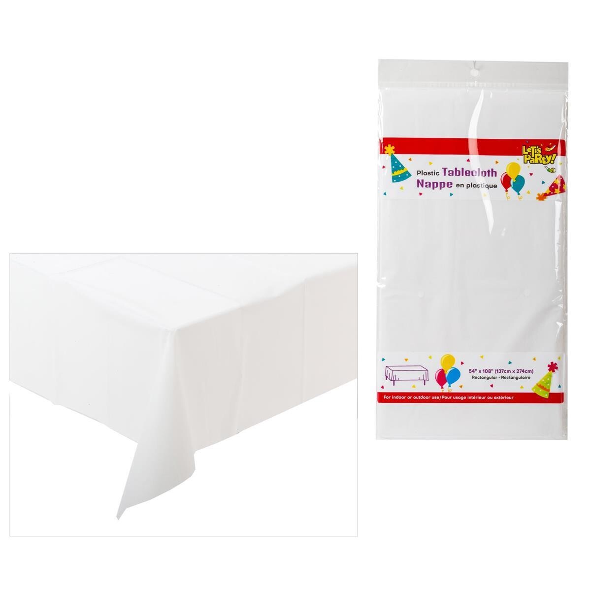 NAPPE DE PLASTIQUE BLANCHE 54x108 (L4-6)