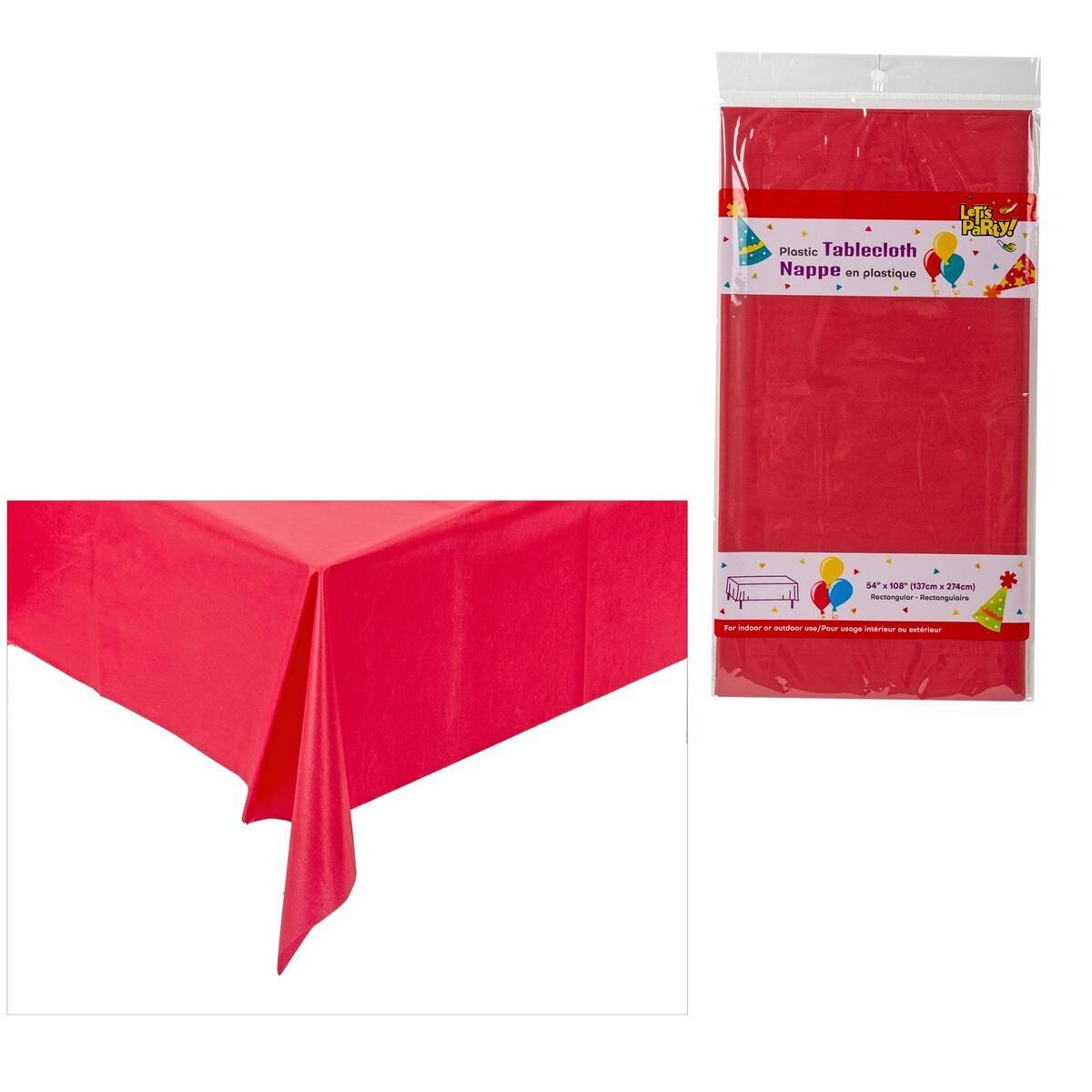 NAPPE DE PLASTIQUE ROUGE 54x108 (L4-5)