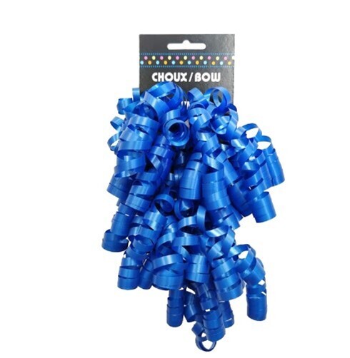 2 CHOUX FRISÉS MAT UNI BLEU (D10-1)