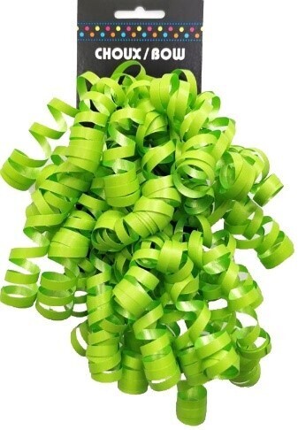 2 CHOUX FRISÉS MAT UNI LIME (D10-3)