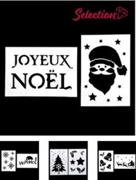 DECORATION POCHOIRS DE NOEL 2MCX - 21X30 (XM) (P)