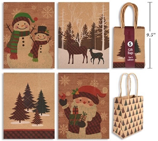 SAC CADEAU KRAFT IMPRIMÉ PQ.5 - PETIT (XM)