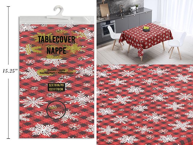 NAPPE DE TABLE CARREAUTE ENDOS FLANELLE - 52x70PO (XM)