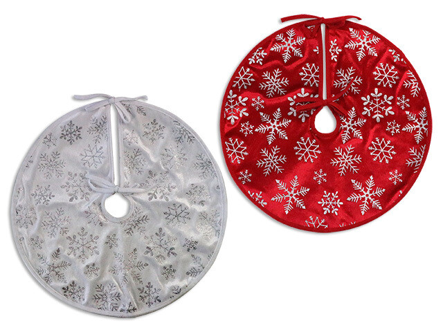 JUPE D'ARBRE VELOUR BRILLANTE BL/RG - 18'' (XM)
