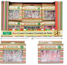 CANNE DE BONBONS MINI A LA MENTHE 24MCX (XM)