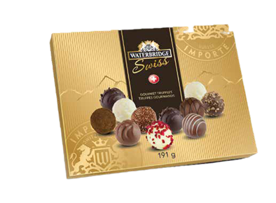 ASSORTIMENT CHOCOLAT TRUFFES SUISSE DANS BOITE  191G (XM)