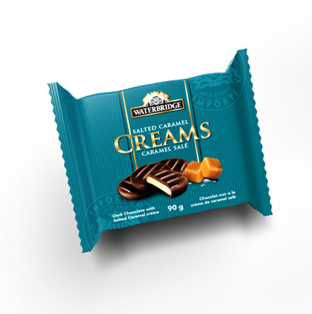 JUST CREAMS CHOCOLAT NOIR CARAMEL SALÉ  90G (XM)