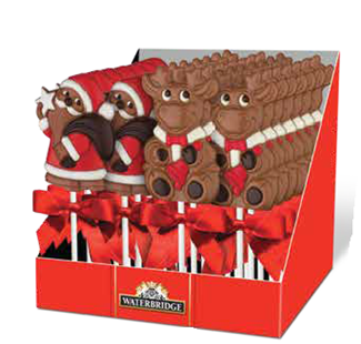 SUCON PERE NOEL ET RENNE CHOCOLAT 35G - PRÉSENTOIR DE 36MCX (XM)