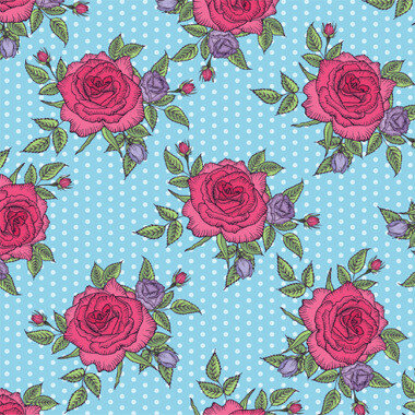 ROULEAU DE PAPIER ROSE BLEU (N2-1) 