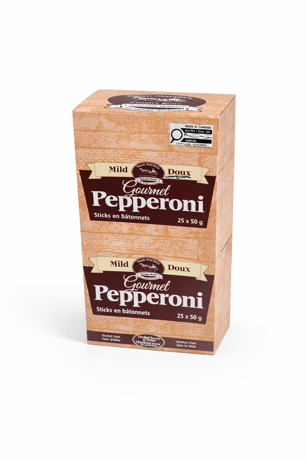 Bâtonnets pepperoni Original  en présentoir de 25x50g (REVIENS A 1.75UN)(N1-2)