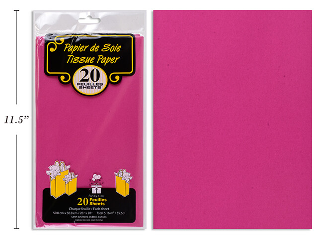 20 FEUILLES DE PAPIER DE SOIE CERISE (D4-5)
