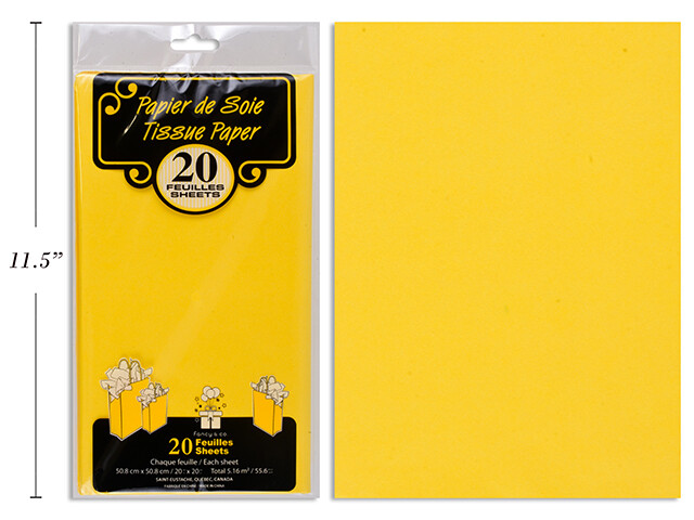 20 FEUILLES DE PAPIER DE SOIE GOLD (D5-5)