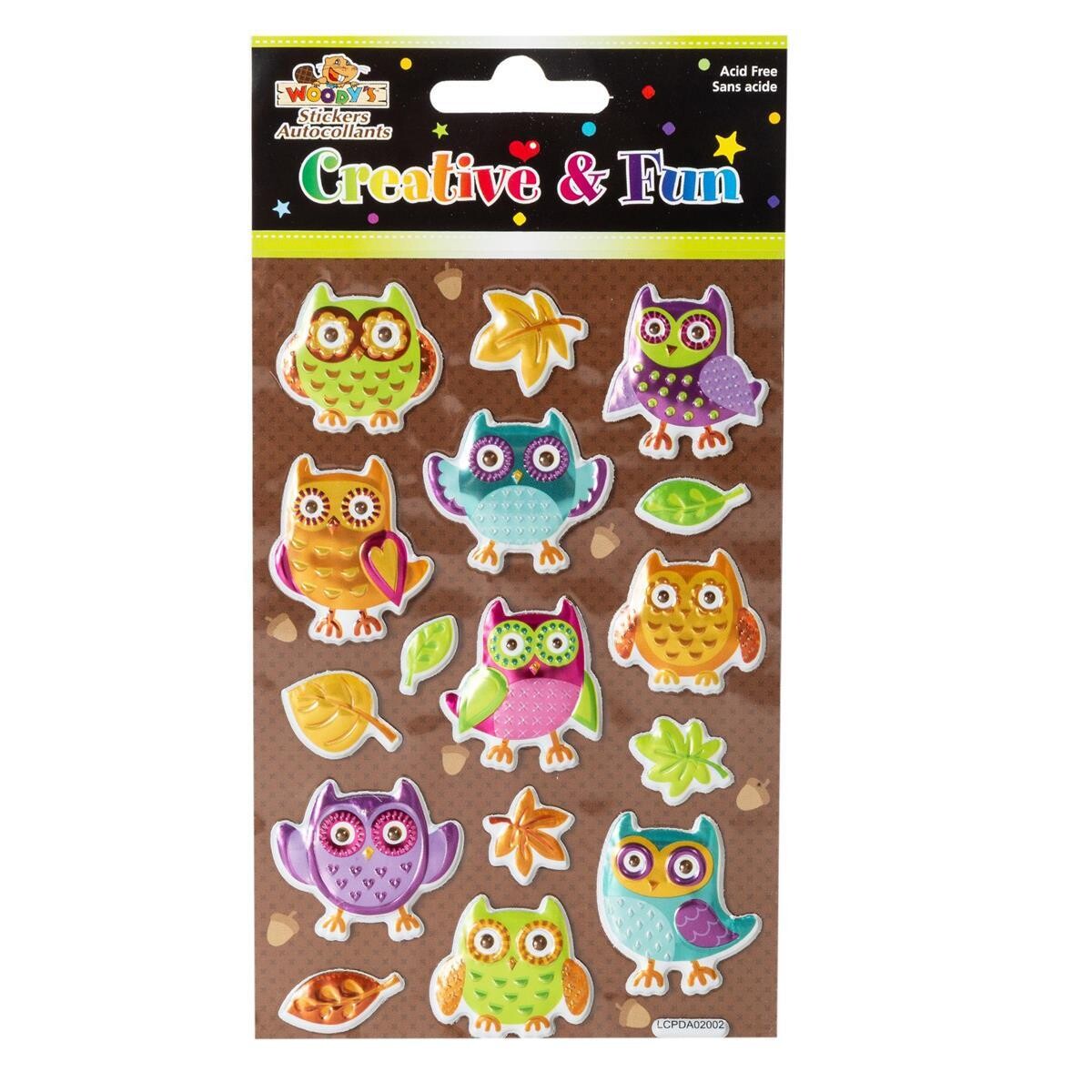 AUTOCOLLANTS 4X6HIBOU