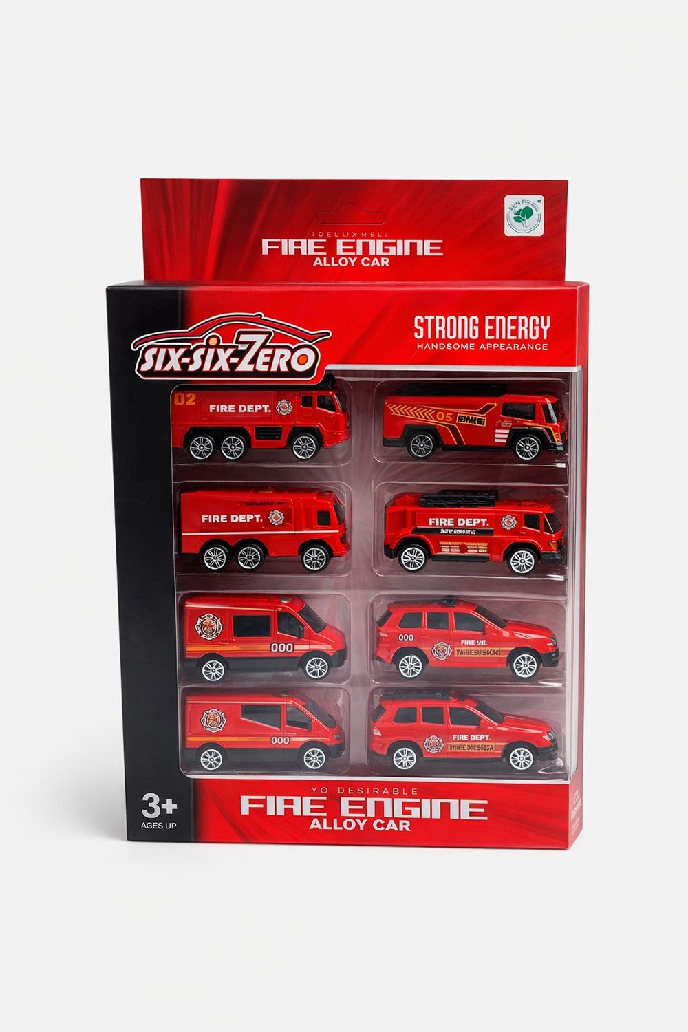 Véhicules de pompier en métal fonc. à friction (6 pieces) (A1-1)(DIS)