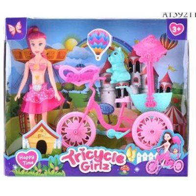 Ensemble poupee et son tricycle (RW(DIS)