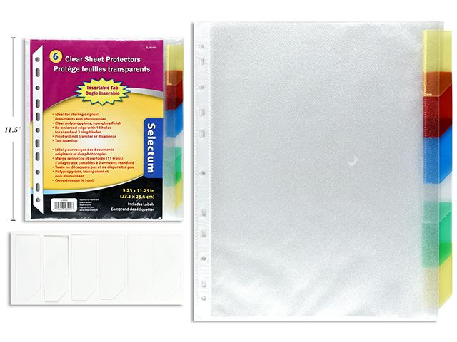 Protège-pages avec onglets (6) (H5-8)