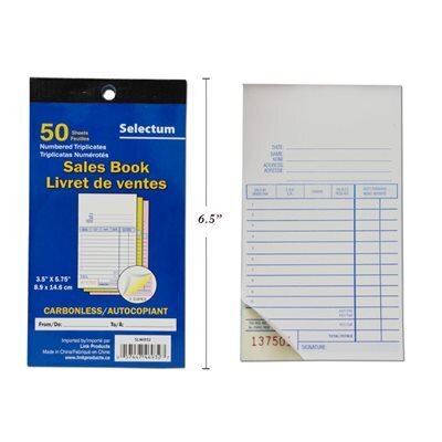 Livret de factures 50fls 3 cop 3.5X5.75''    (I5-3)