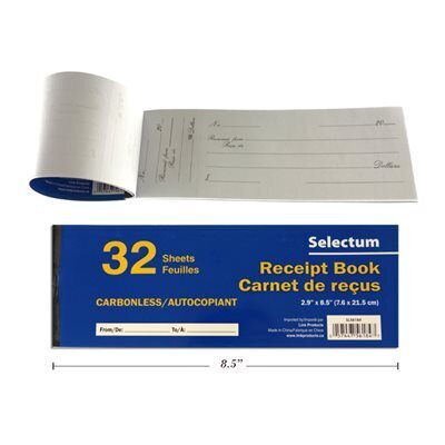 Livret de Grands reçus 32feuilles 7.6x21.5cm   (I4-5)
