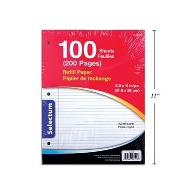 Feuilles mobiles 8.5x11 (100) (I4-8)