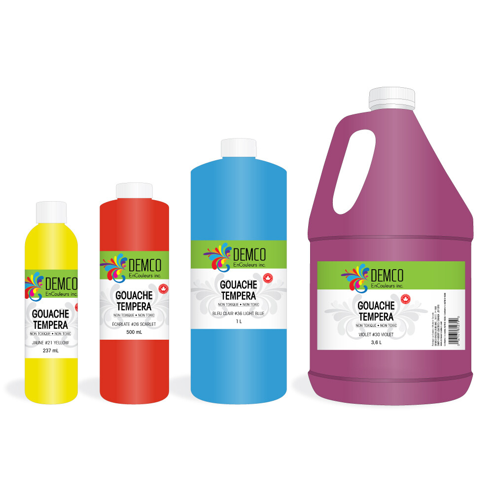 Gouache DEMCO 500ML  - Couleur au choix (RW)