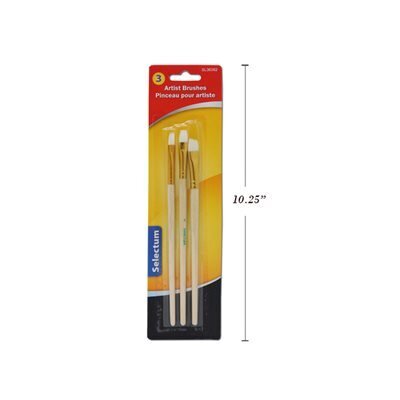 Pinceaux plats sur carte Ensemble de 3 (I2-4)