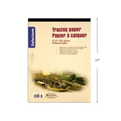Tablette de papier a tracer 9x12 (40f.) (J1-4)
