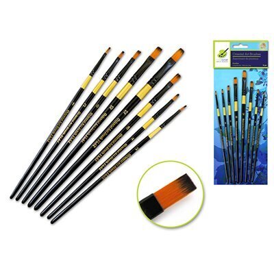 Pinceaux ens. de 8 Plats (J2-5)
