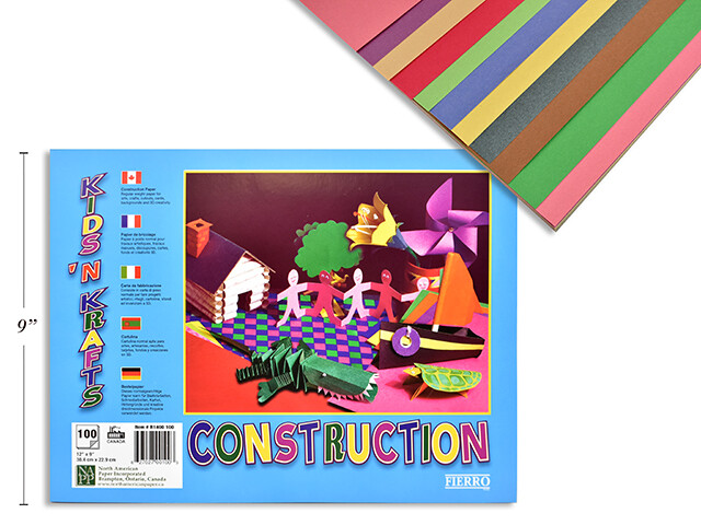 Papier construction 9x12 (100 f.)  * (K5-9)