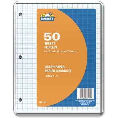 Feuilles graphiques quadrillee 4:1 (50) (RW)