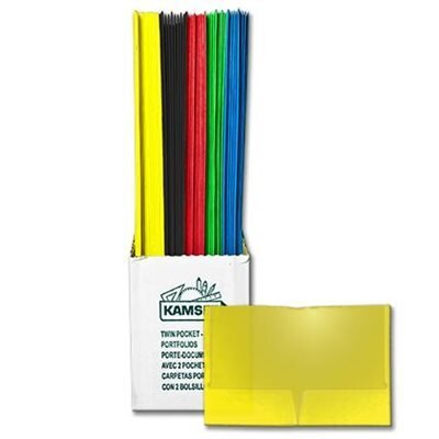 Portefolio plastique 2 POCHETTES (50) 5 couleurs ## (H4-6)(RW)