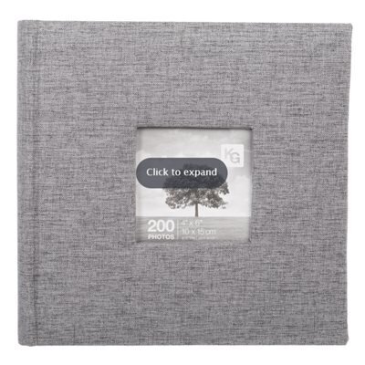 Album photos 200 x 4x6 tissu gris (L3-5)