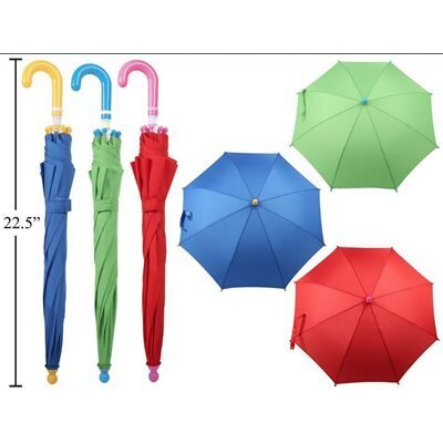 Parapluie enfants 3 couleurs asst  6/boite (J5-4)