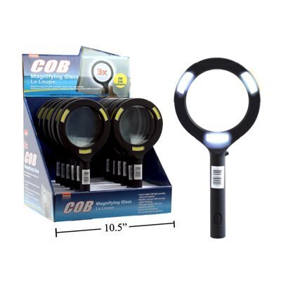 Loupe avec lumière Nouveau look !  Grossis 3x DISPLAY DE 12 (I3-6)