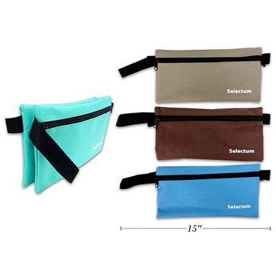 Etui a crayons double 10.5x5.75 4 coul. asst (I4-4)