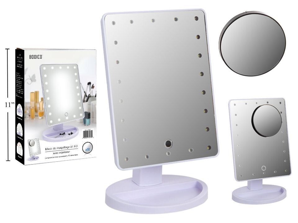 Miroir LED avec loupe 10x 21.8x16.8 (L4-1)