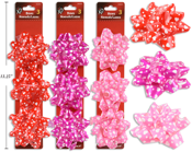 CHOUX ETOILES 4" ROUGE-ROSE-FUSCHIA PQ.3 (SV)