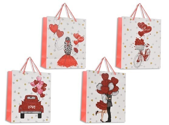 Sac cadeau couple amour large (10x12) (C3-6) (SV)