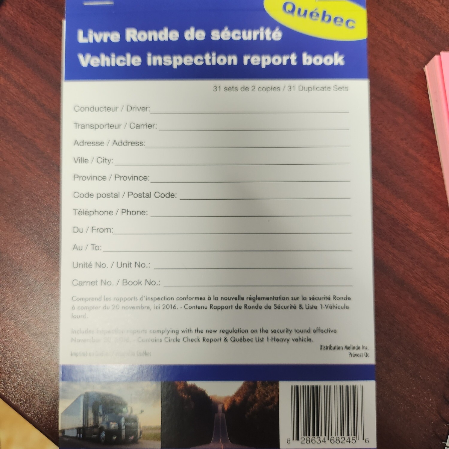 Livre ronde de sécurité 31 copies (I5-4)
