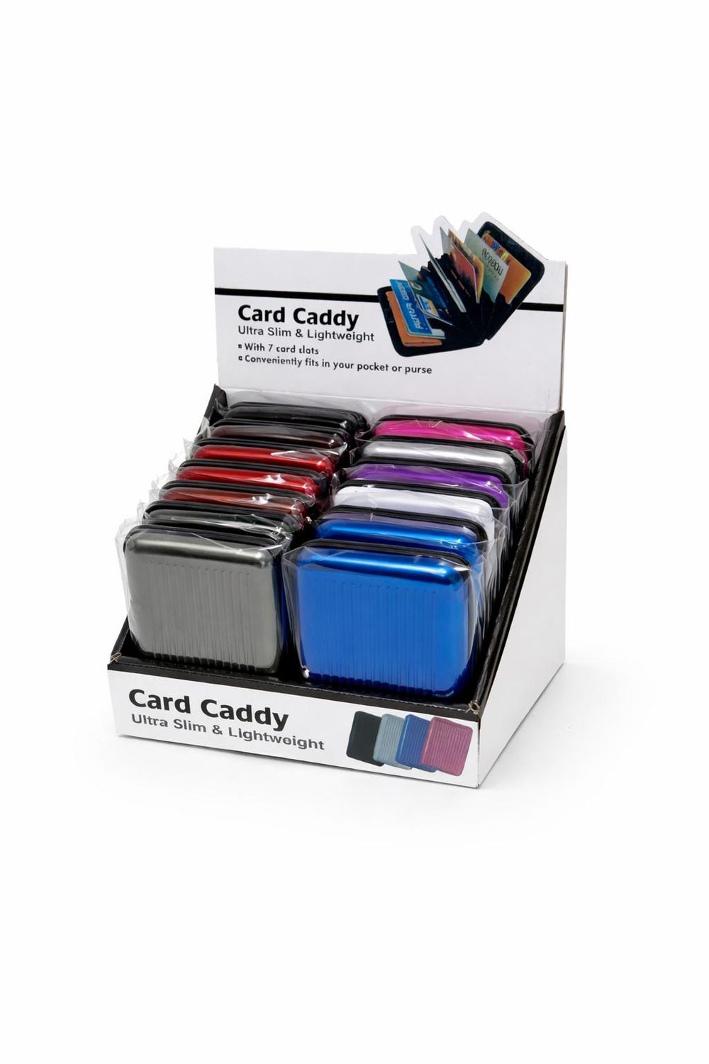 PRÉSENTOIR PORTE CARTE EN ALLUMINUM COULEUR UNI (M4-2)