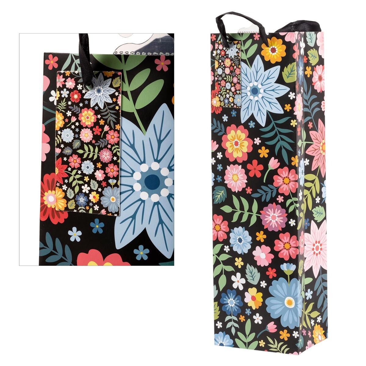 SAC CADEAU FLEURI A VIN (C4-4)