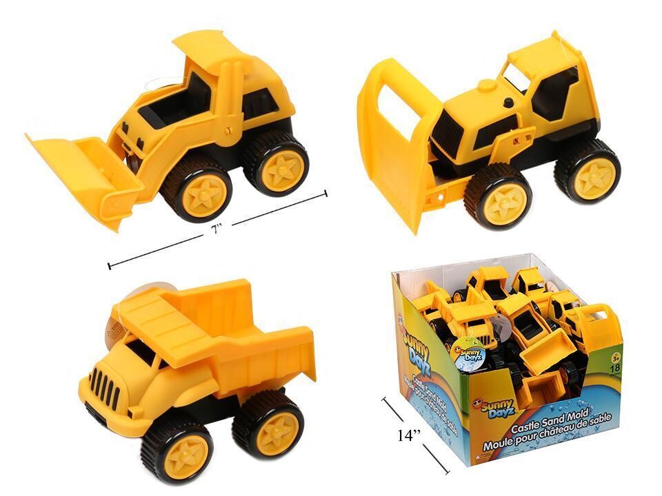 CAMION DE CONSTRUCTION 8PO EN PRÉSENTOIR DE 18 (ETE)#