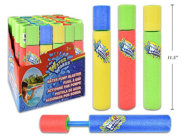 POMPE A EAU EN MOUSSE 12" EN PRÉSENTOIR DE 24 (ETE)#