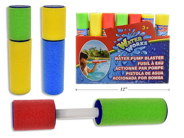POMPE A EAU EN MOUSSE 6" EN PRÉSENTOIR DE 36 (ETE)#