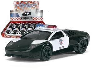 5" LAMBORGHINI MURCIELAGO LP640 POLICE (DIE CAST)(RW)(DIS)