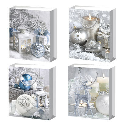 SAC CADEAU NOEL ARGENT - PETIT (XM)