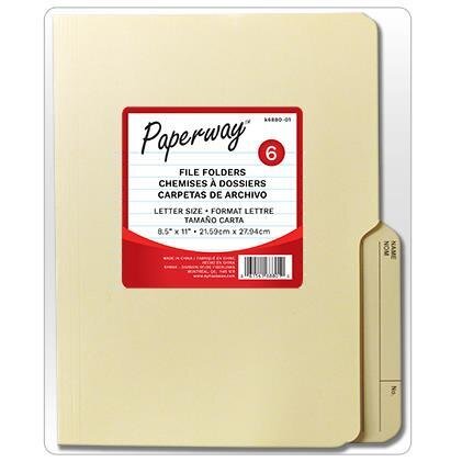 CHEMISES A DOSSIERS (6) FORMAT LETTRE (H5-8)