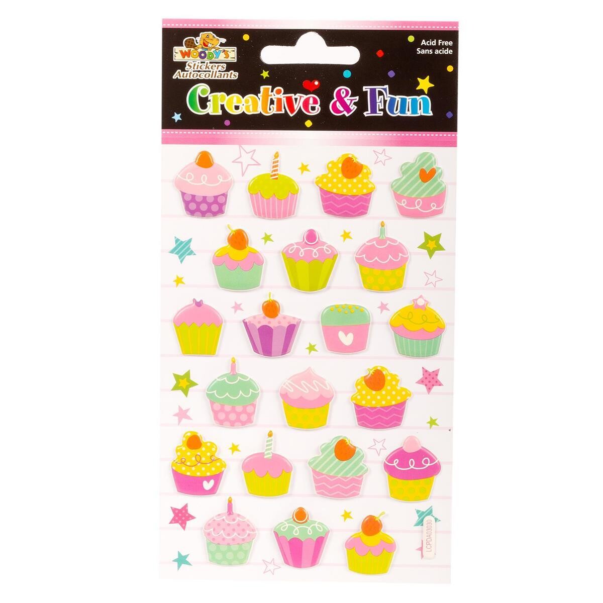 AUTOCOLLANT 4 X 6 CUPCAKES