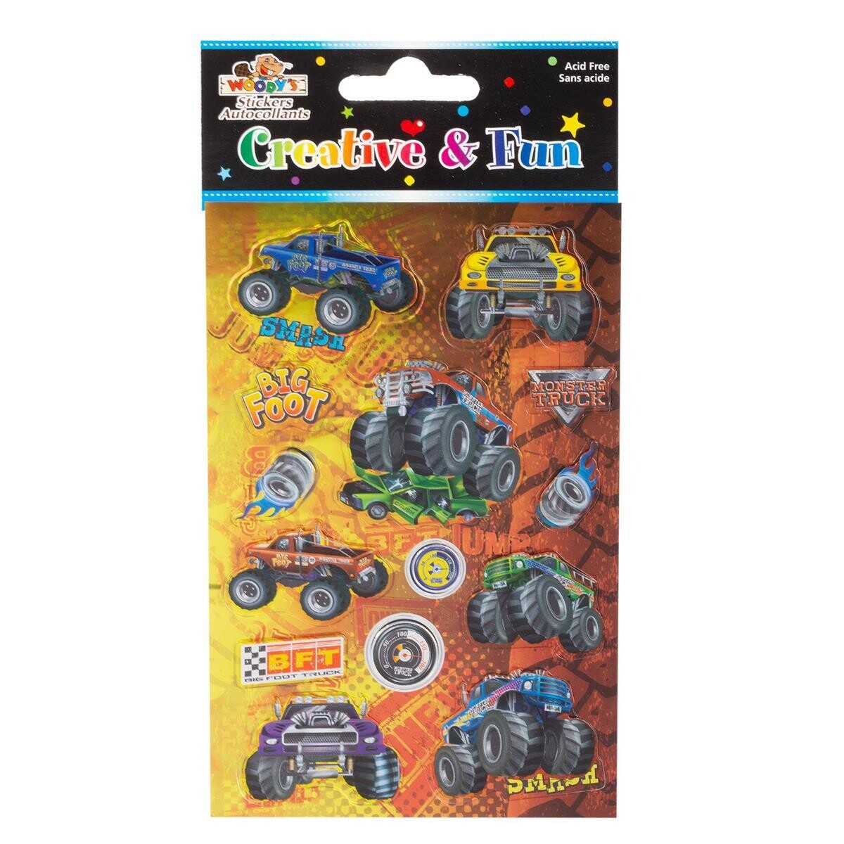 AUTOCOLLANT 4 X 6 MONSTER TRUCK