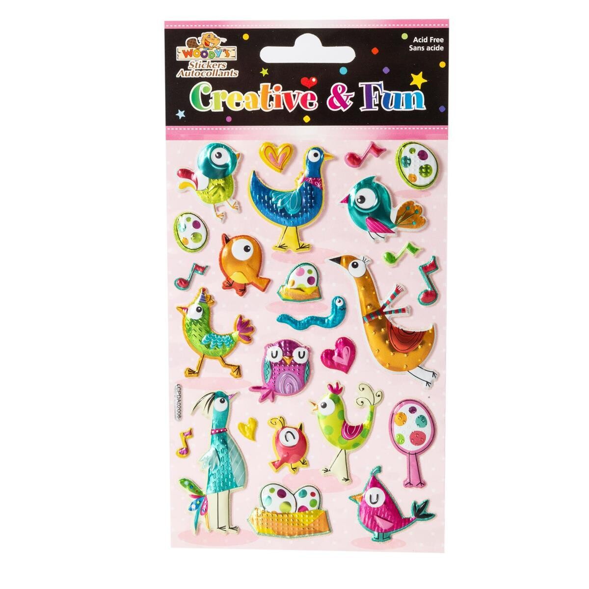 AUTOCOLLANT 4 X 6 OISEAU DROLE(P)