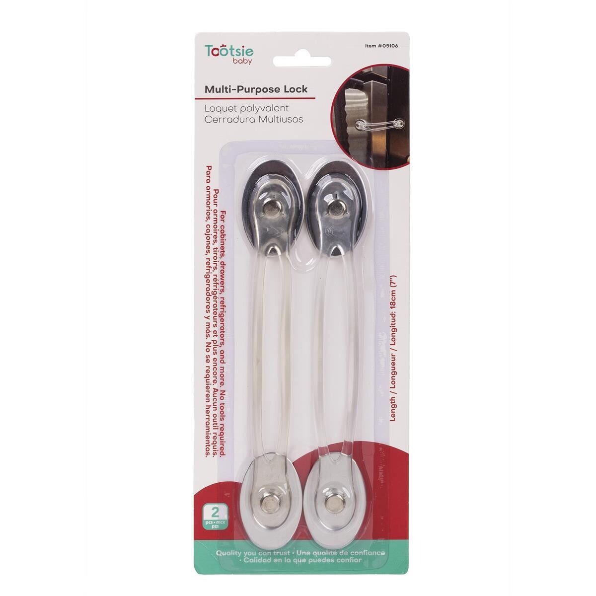 Tootsie Baby, Verrou polyvalent grand, argent,(A7-5)(DIS)